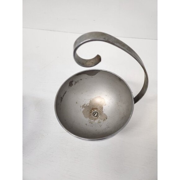 Vintage Anchor Hocking Cobalt Blue Glass And Chrome Ice Bowl Mid Century Modern - Picture 4 of 9